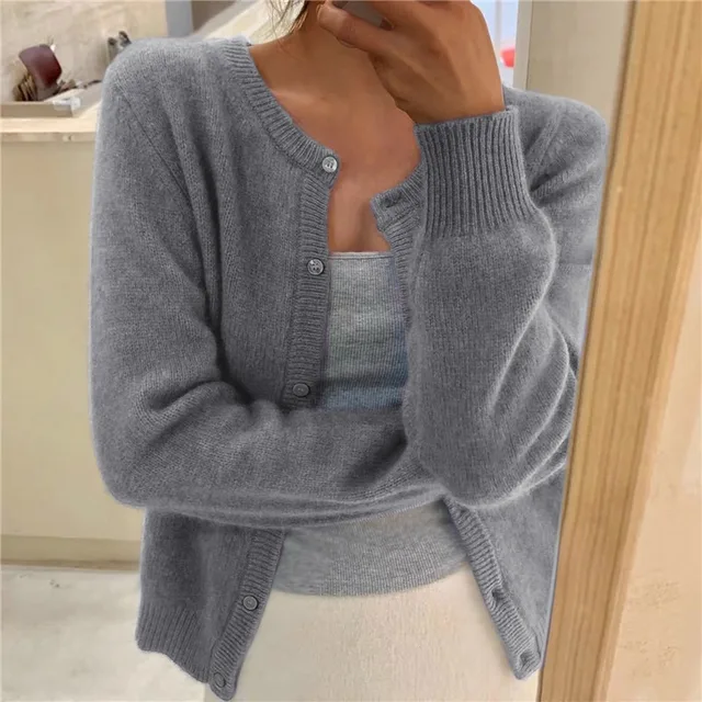 Erica | Women’s Winter Casual Long Sleeve Button Cardigan