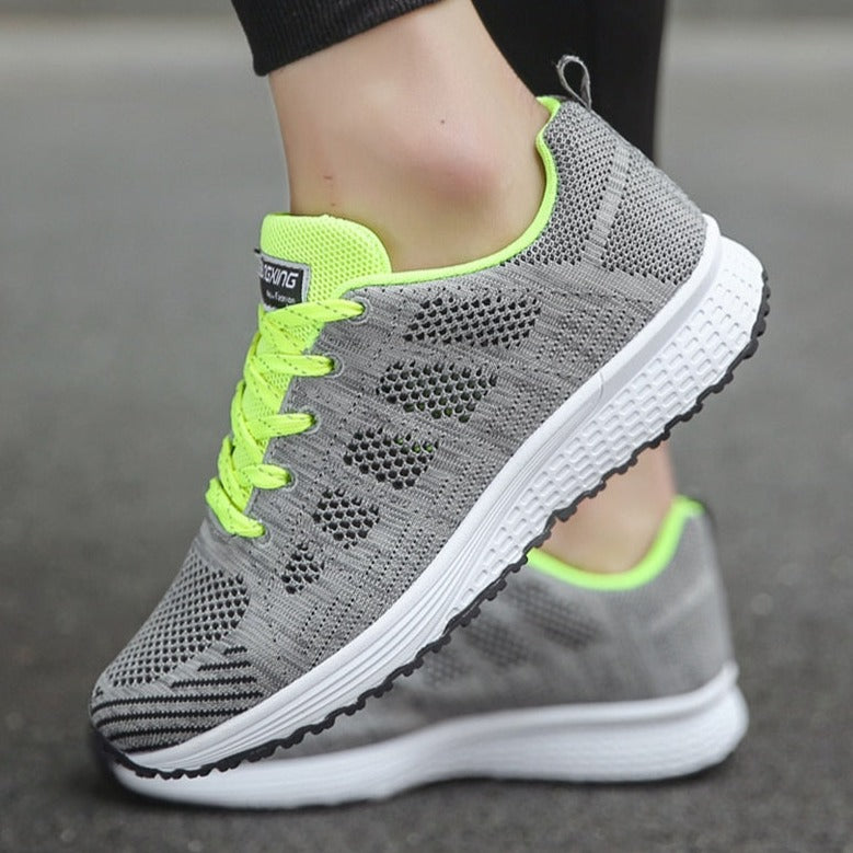 Rebecca | Womens Lace Up Casual Walking Sneakers