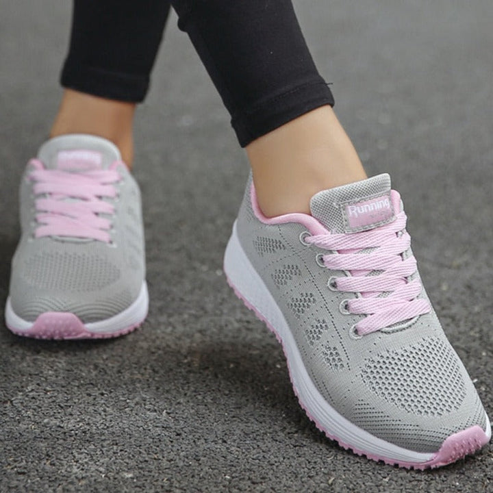 Rebecca | Womens Lace Up Casual Walking Sneakers