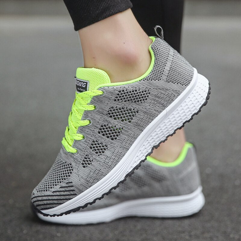 Rebecca | Womens Lace Up Casual Walking Sneakers