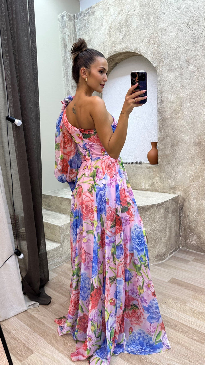 Millie | Women’s Elegant Floral Slit Maxi Dress