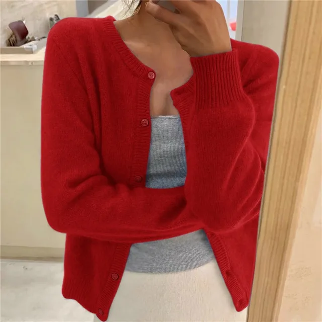 Erica | Women’s Winter Casual Long Sleeve Button Cardigan