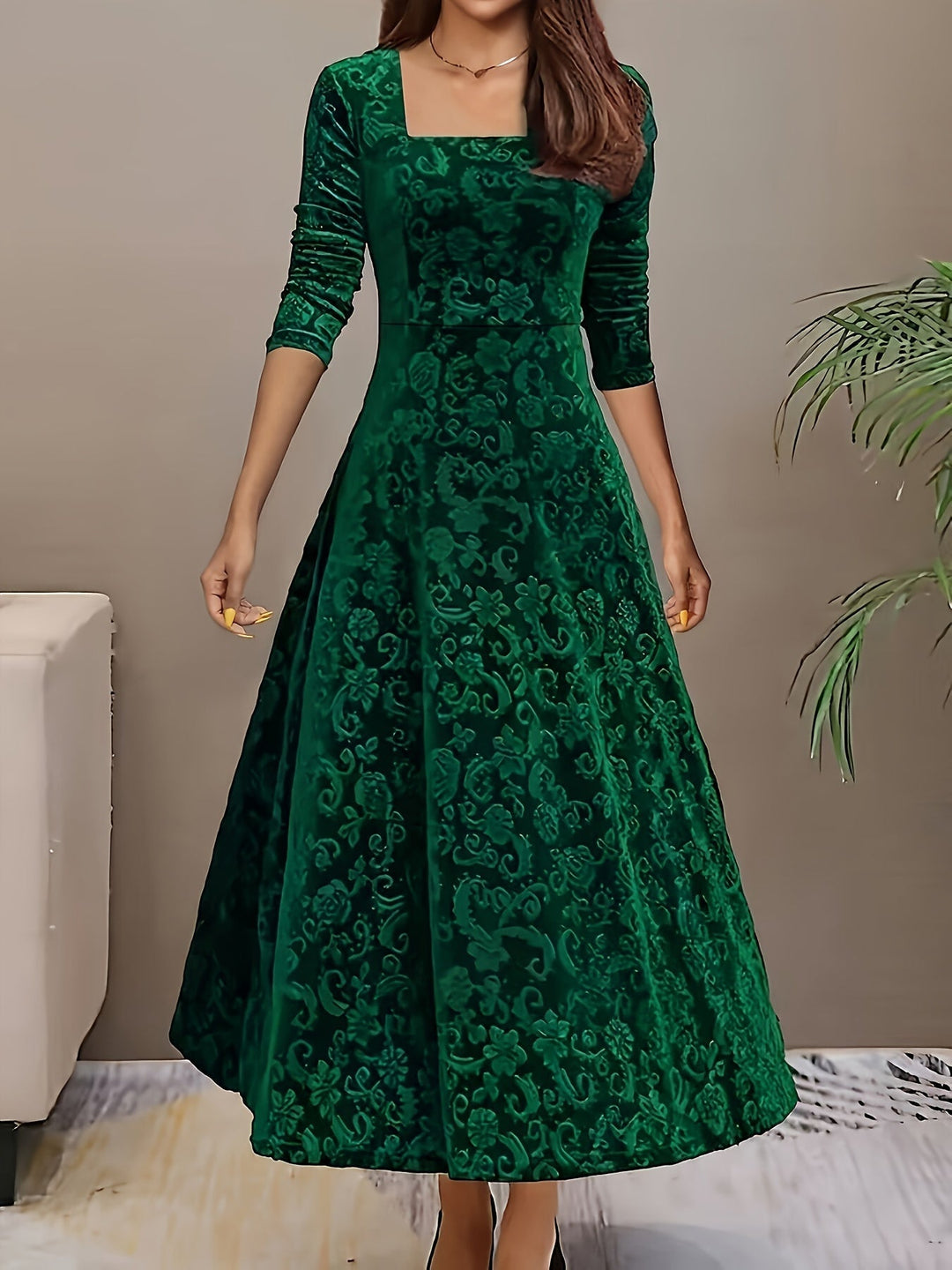 Amelia | Women’s Square Neck Party Dress