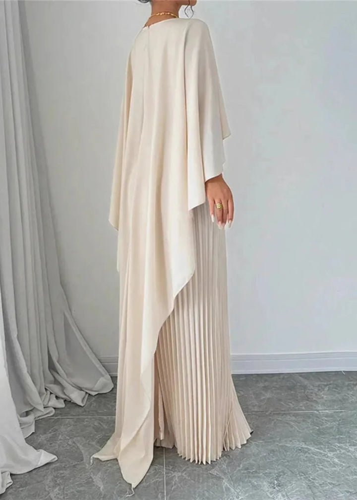 Paige | Women's Pleated Cape Maxi Wedding Guest Dress