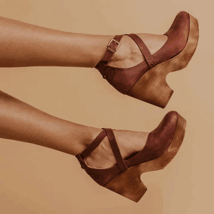 Mia | Women Elegant Closed Toe Wedge Heels