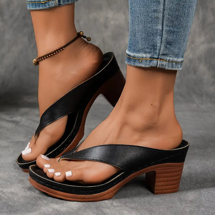 Michelle | Womens Orthopedic Slip On Sandal Heels