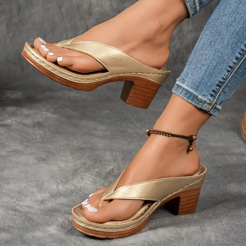 Michelle | Womens Orthopedic Slip On Sandal Heels