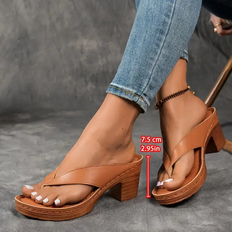 Michelle | Womens Orthopedic Slip On Sandal Heels