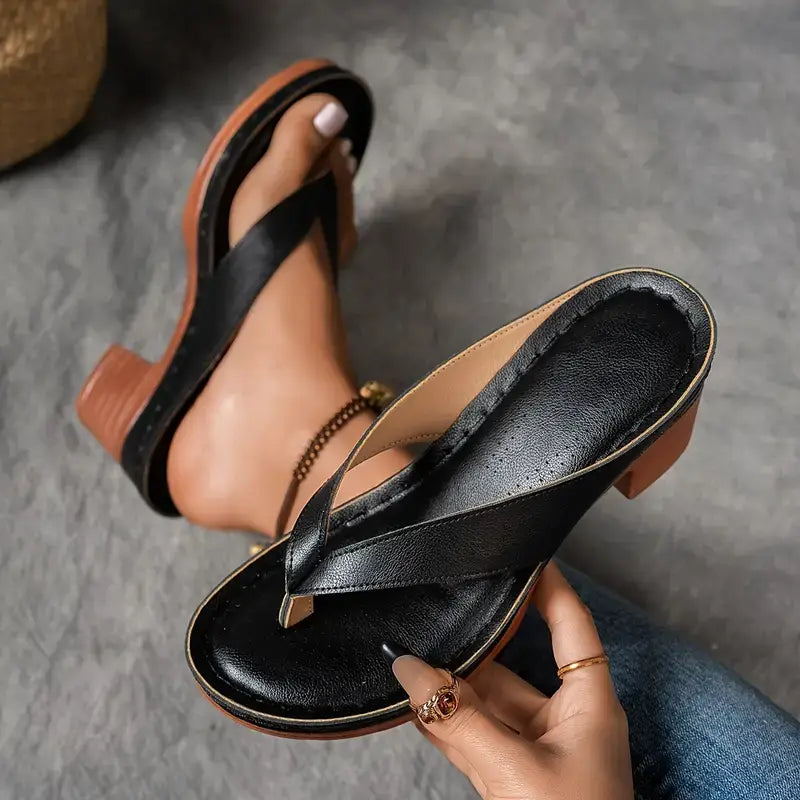 Michelle | Womens Orthopedic Slip On Sandal Heels
