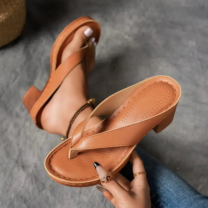 Michelle | Womens Orthopedic Slip On Sandal Heels