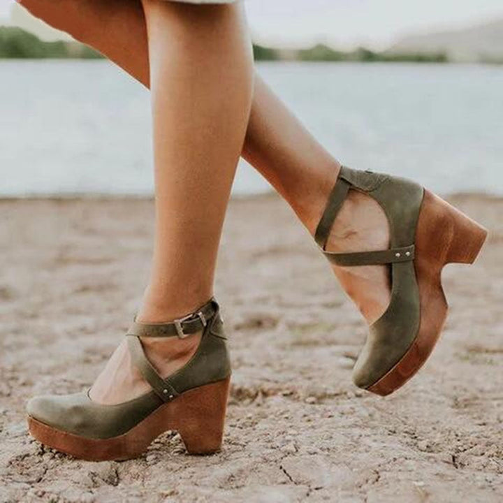 Mia | Women Elegant Closed Toe Wedge Heels