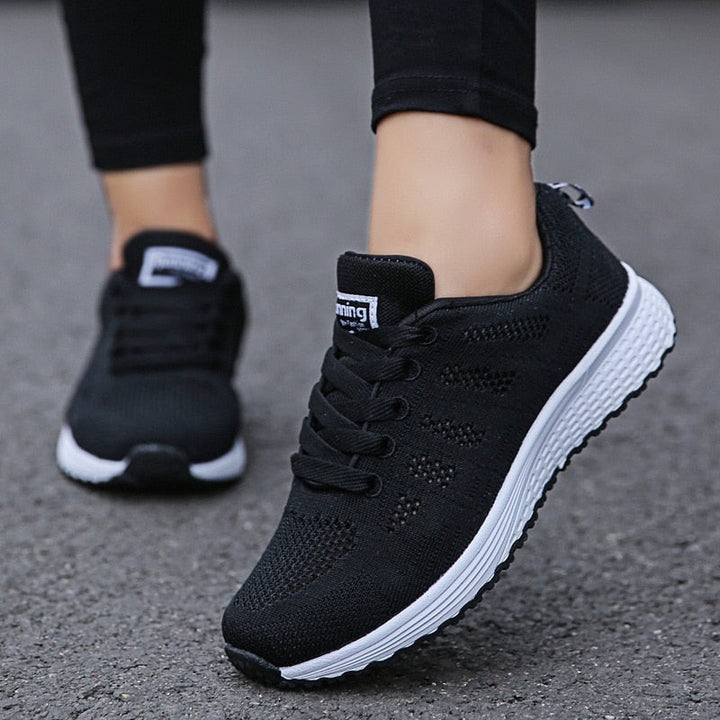 Rebecca | Womens Lace Up Casual Walking Sneakers