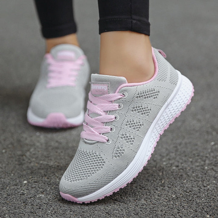 Rebecca | Womens Lace Up Casual Walking Sneakers