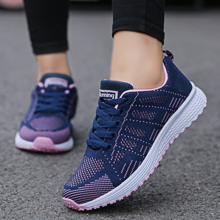 Rebecca | Womens Lace Up Casual Walking Sneakers