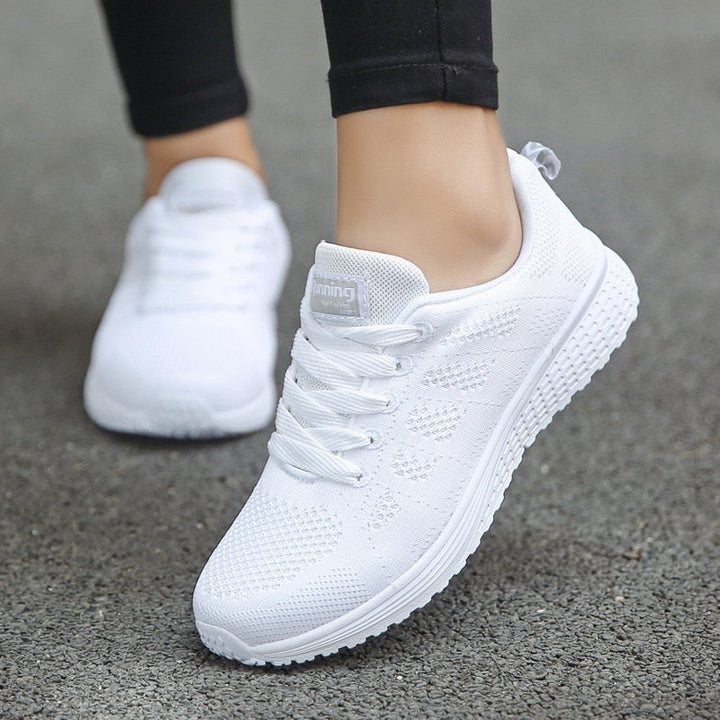 Rebecca | Womens Lace Up Casual Walking Sneakers