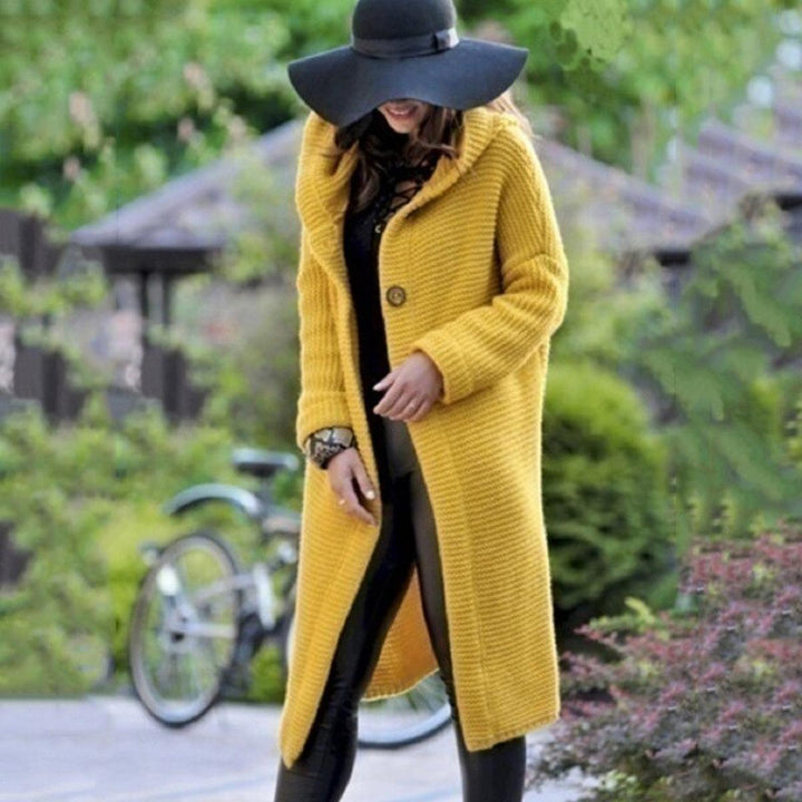 Madison | Women’s Cozy Knit Hooded Maxi Cardigan