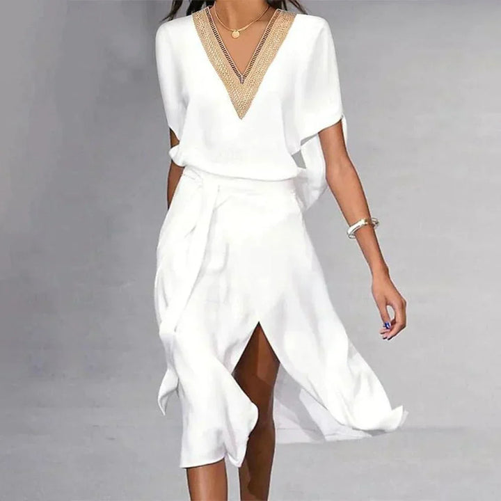 Emma | Women’s Summer V Neck Midi Dress