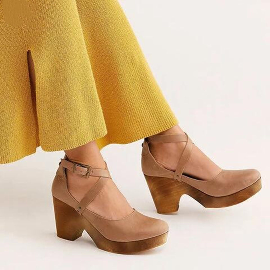Mia | Women Elegant Closed Toe Wedge Heels