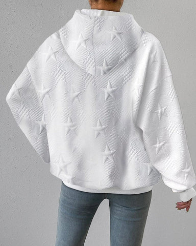 Lauren | Women's Casual Star-Embossed Hoodie