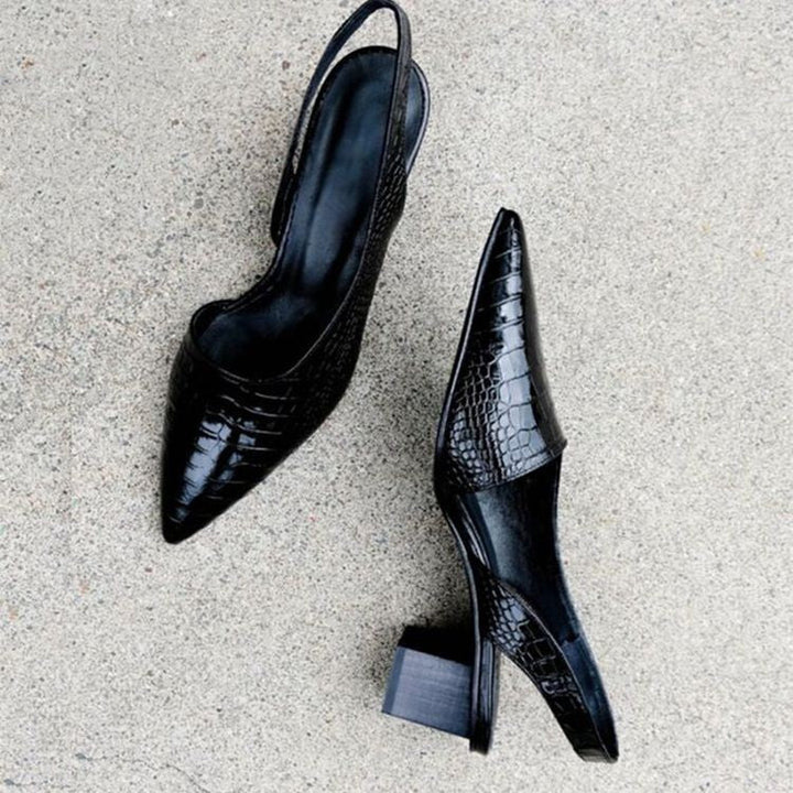 Evelyn | Women Pointed Toe Block Heel Shoes