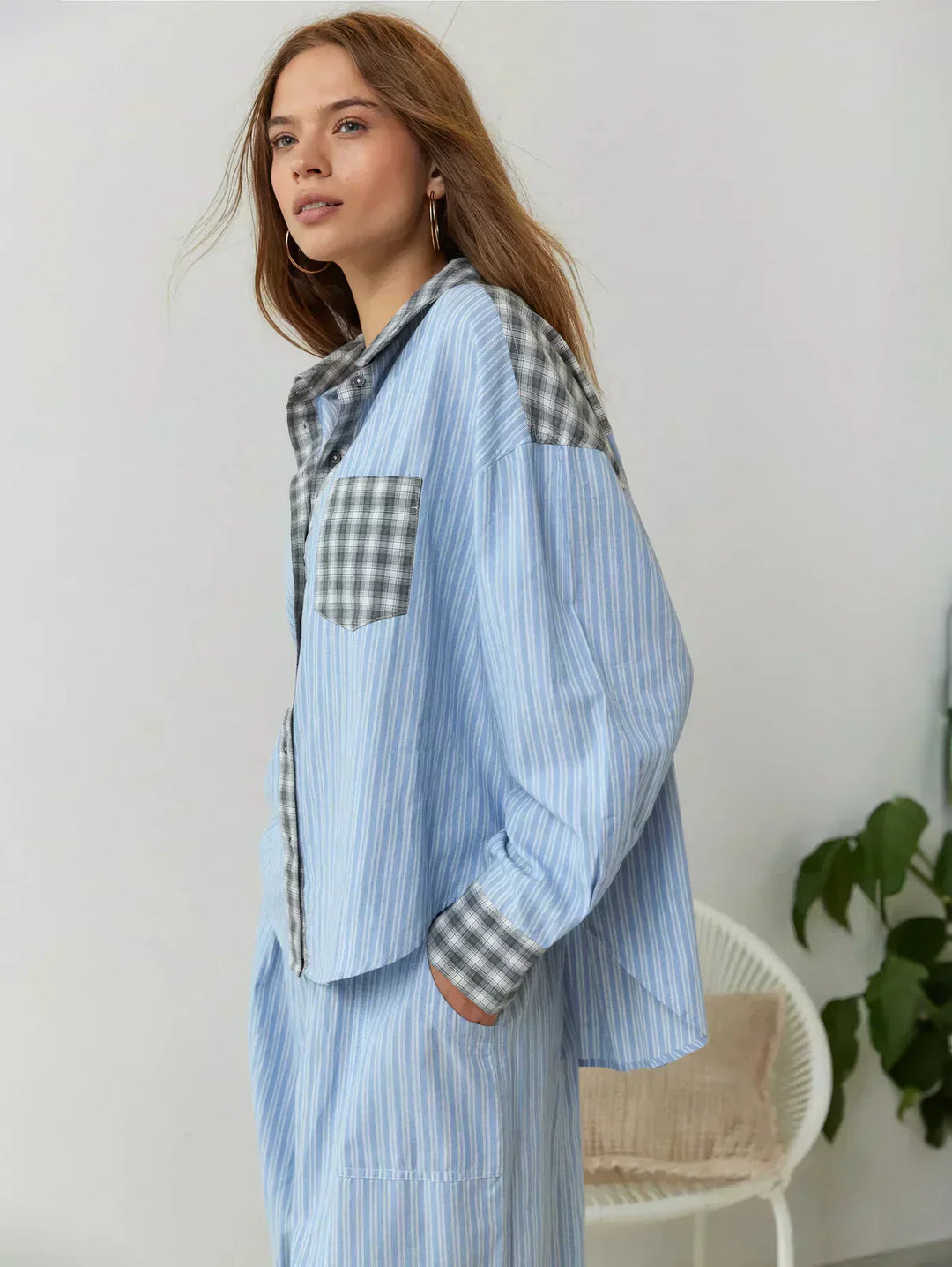Grace | Women Spring Plaid Two Piece Set