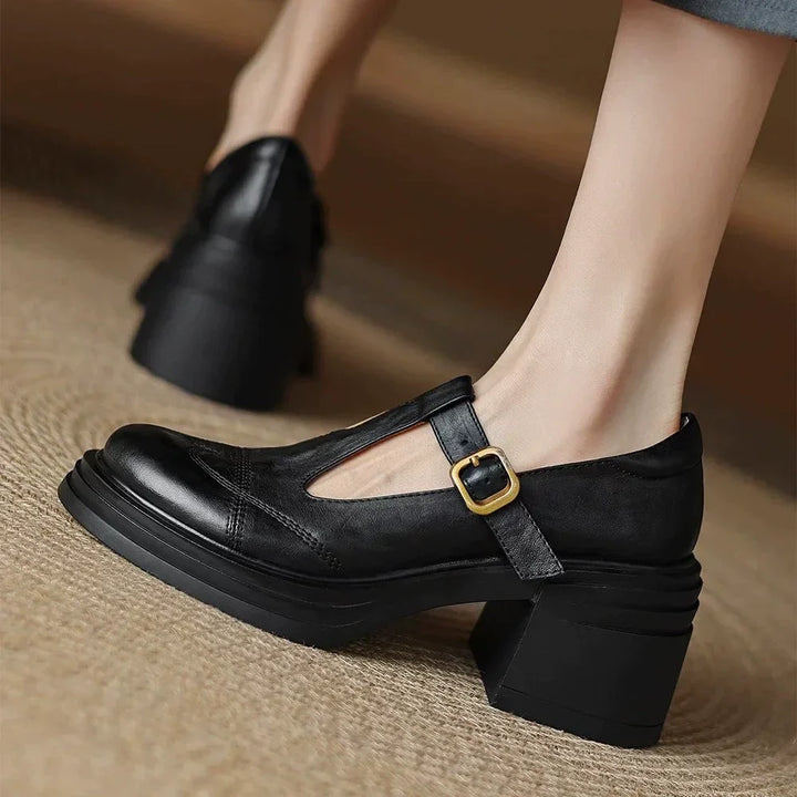 Madison | Classic Women’s Leather T-Strap Shoes