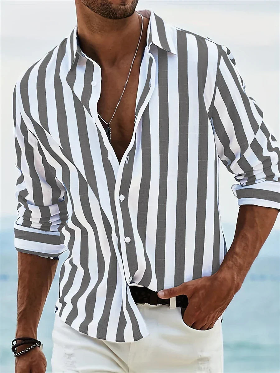 Joel | Men’s Summer Striped Relaxed Shirt