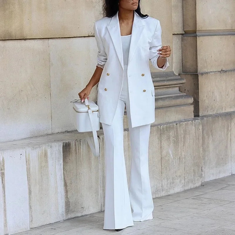 Lauren | Chic Formal Suit Set with Tailored Long Blazer for Women