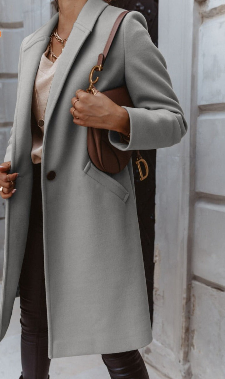 Alexis | Women’s Trendy Double-Breasted Long Coat