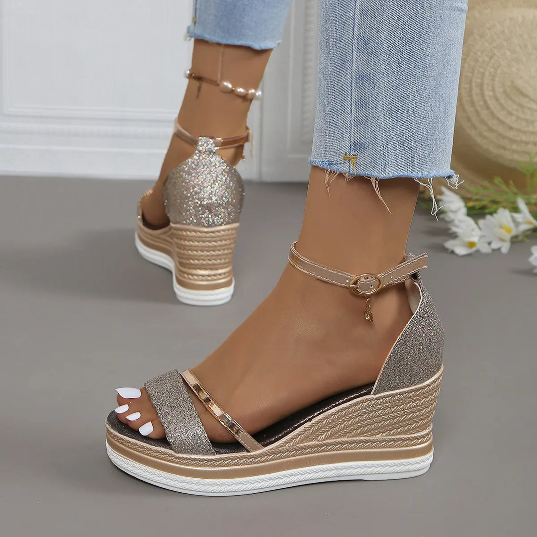 Charlotte | Womens Platform Wedge Strap Sandals