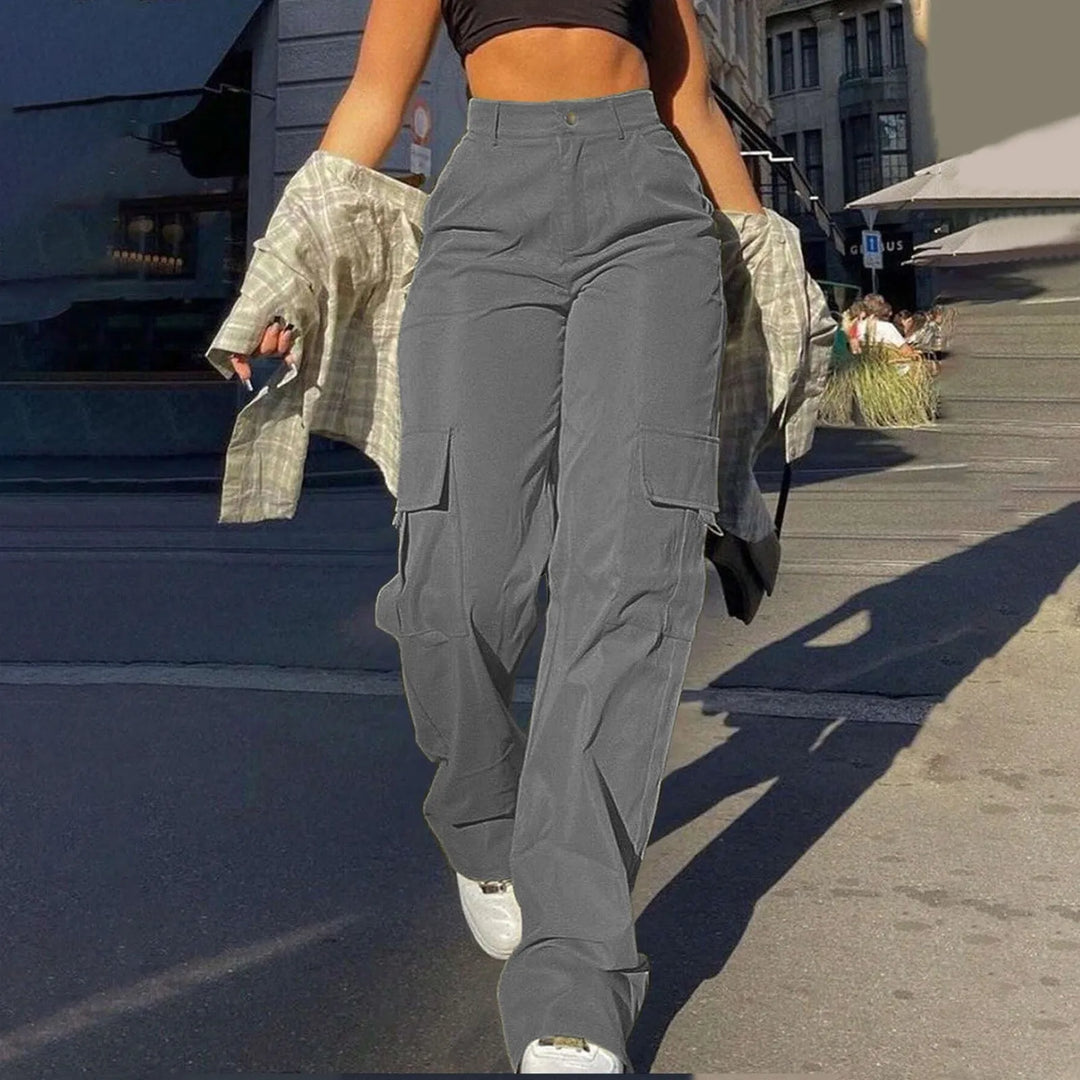 Kate | Women’s High-Waist Wide-Leg Cargo Trousers
