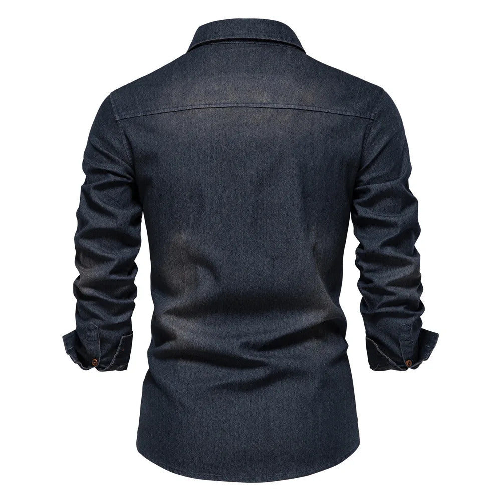 Henry | Men’s Denim Button-Up Shirt