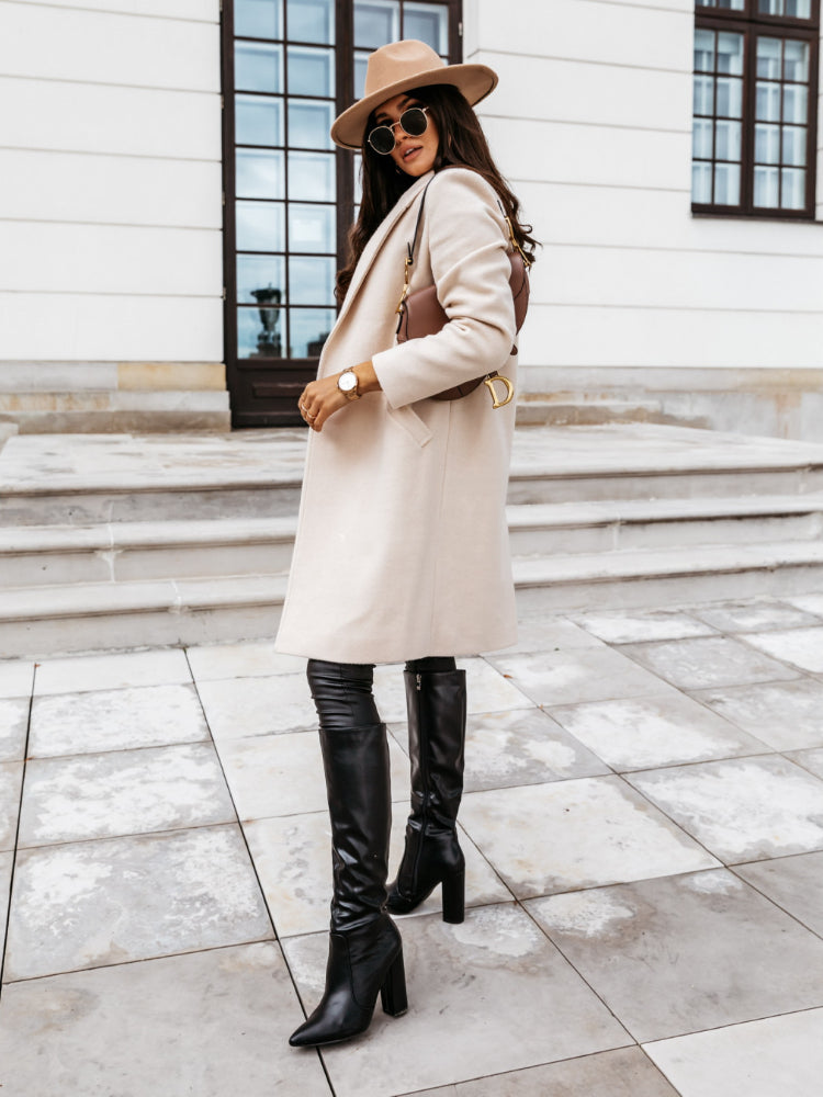 Alexis | Women’s Trendy Double-Breasted Long Coat