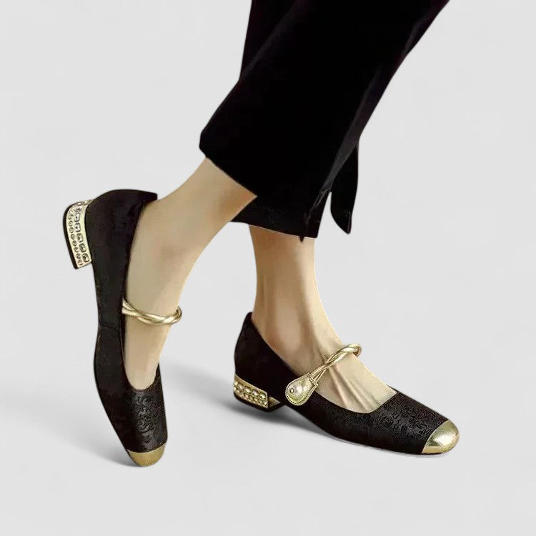 Ivy | Women Spring Pearl Strap Block Heels