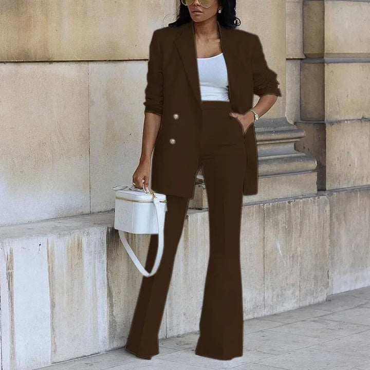 Lauren | Chic Formal Suit Set with Tailored Long Blazer for Women
