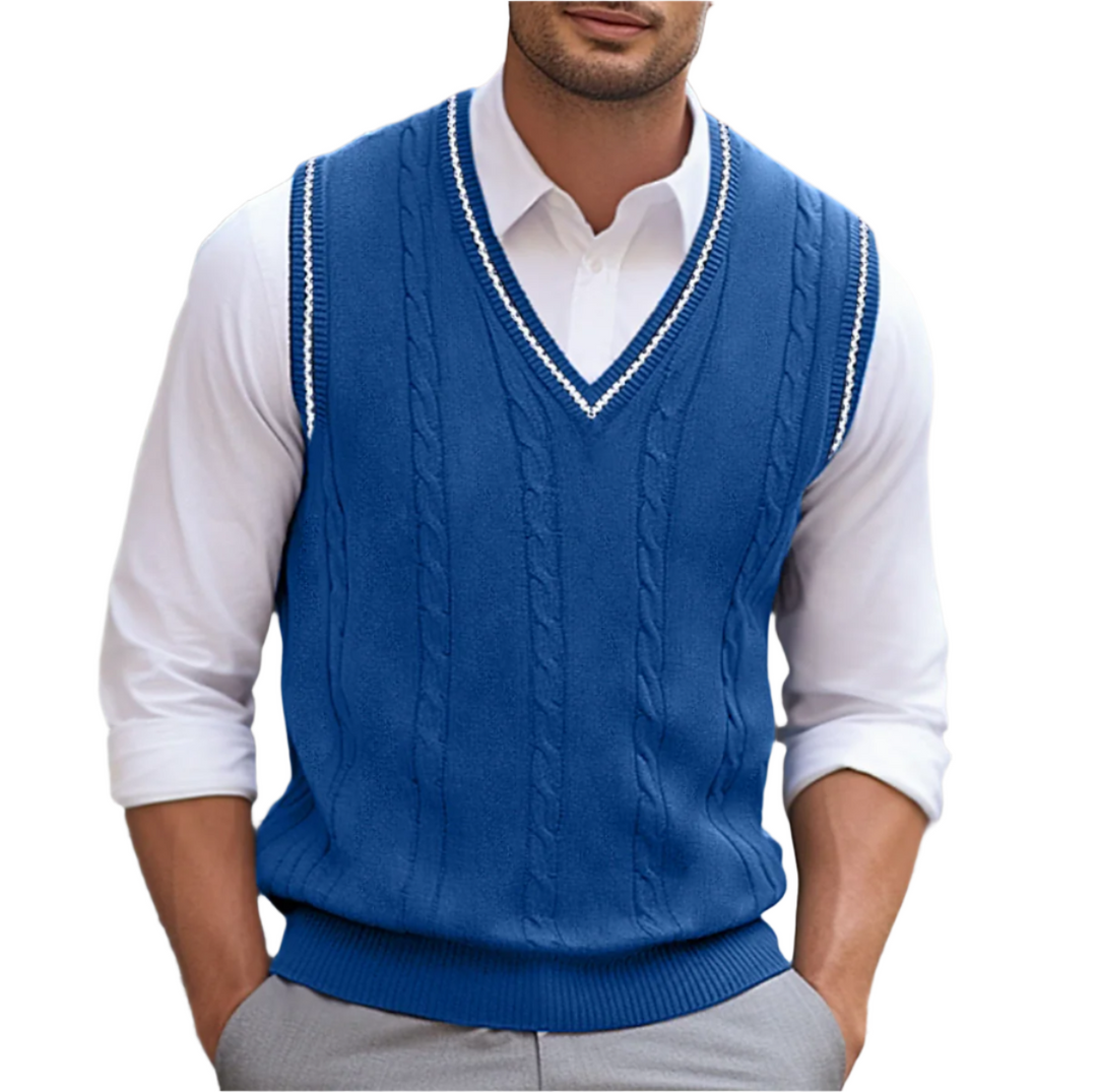 Grant | Men V Neck Sleeveless Sweater Vest