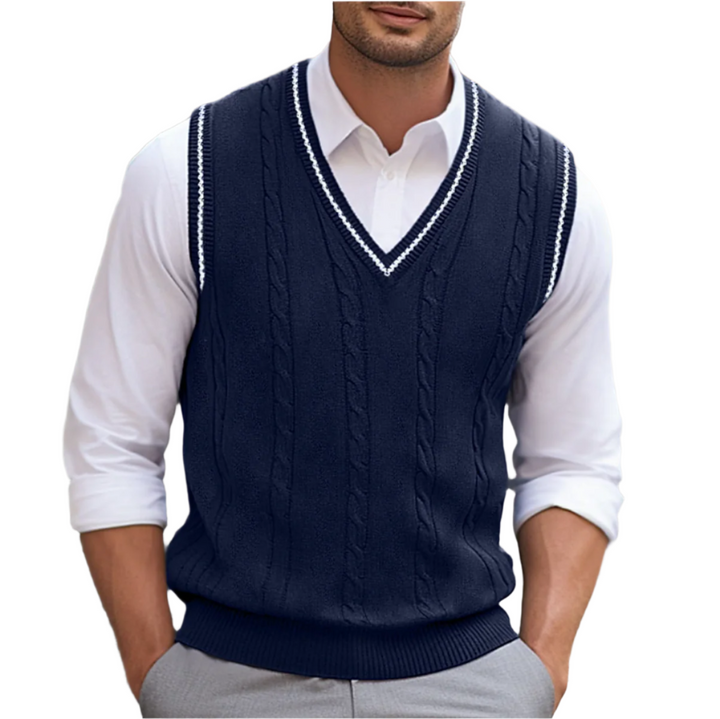 Grant | Men V Neck Sleeveless Sweater Vest