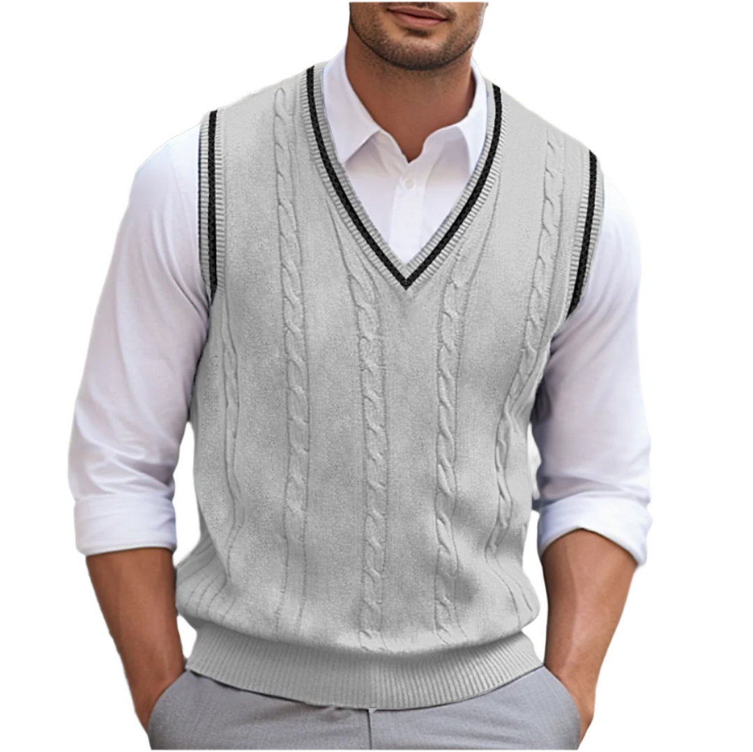 Grant | Men V Neck Sleeveless Sweater Vest