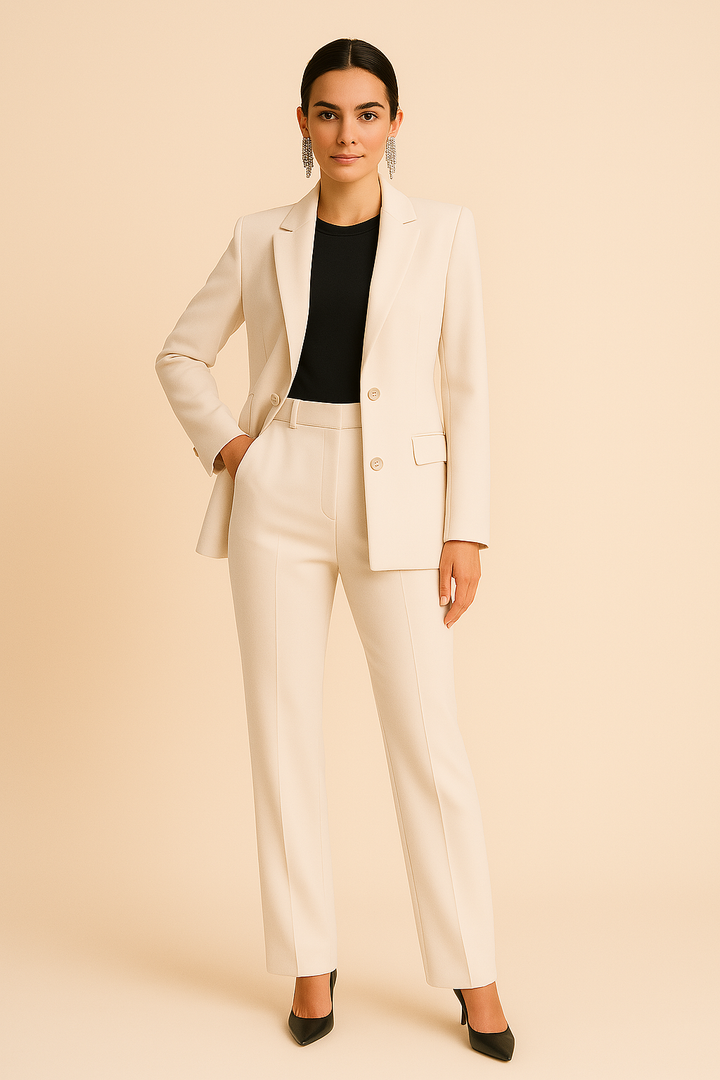 Jasmine | Women’s Tailored Blazer Pleated Pants Set