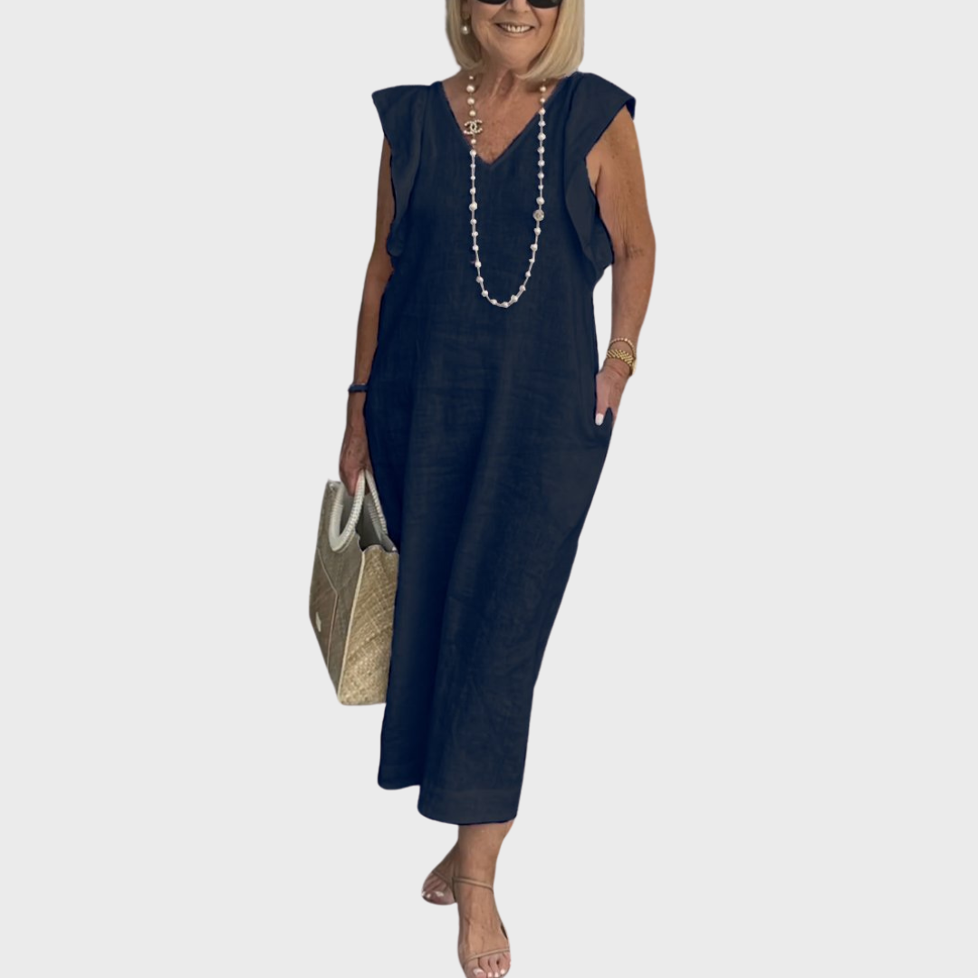 Jasmine | Women's Sleeveless Pocket Maxi Casual Dress