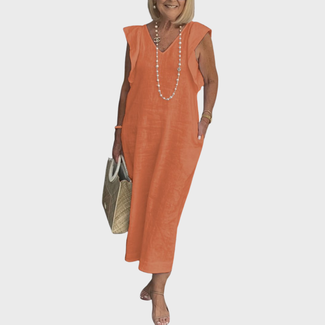 Jasmine | Women's Sleeveless Pocket Maxi Casual Dress