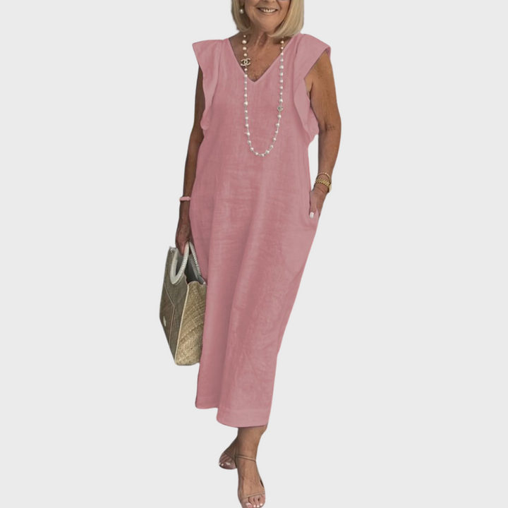 Jasmine | Women's Sleeveless Pocket Maxi Casual Dress