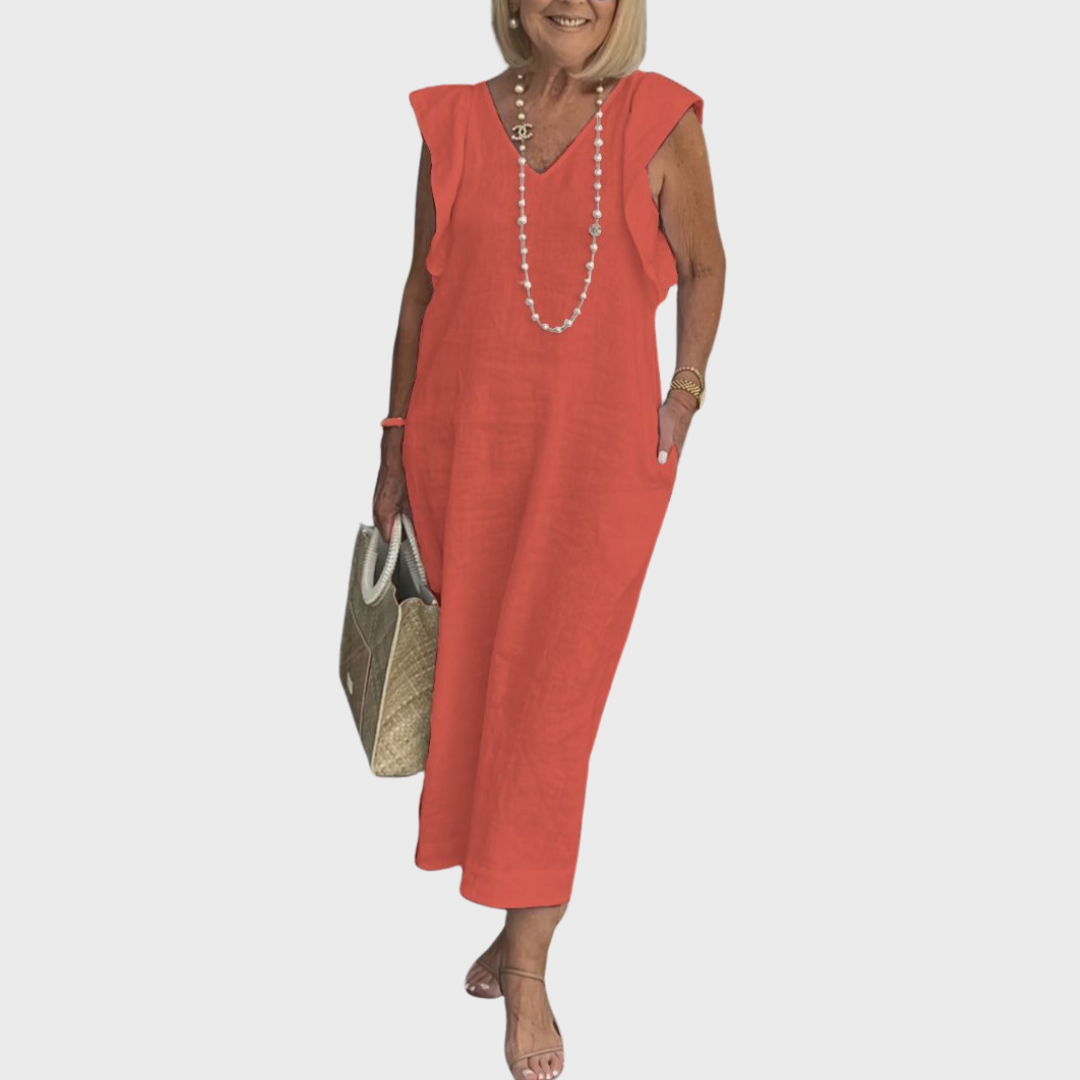 Jasmine | Women's Sleeveless Pocket Maxi Casual Dress