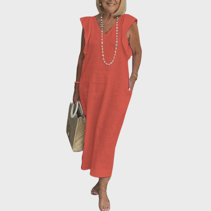 Jasmine | Women's Sleeveless Pocket Maxi Casual Dress