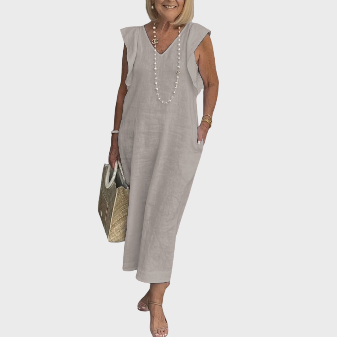 Jasmine | Women's Sleeveless Pocket Maxi Casual Dress