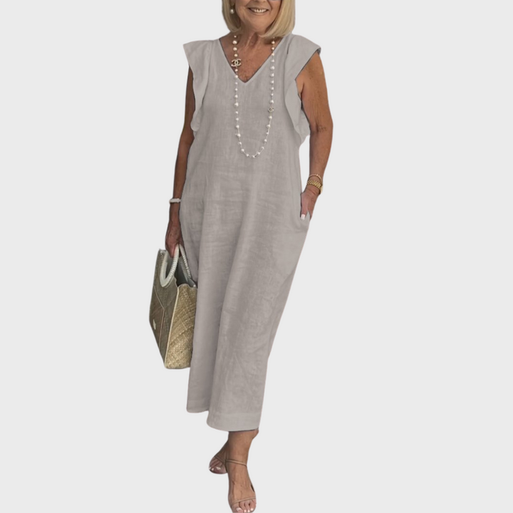 Jasmine | Women's Sleeveless Pocket Maxi Casual Dress