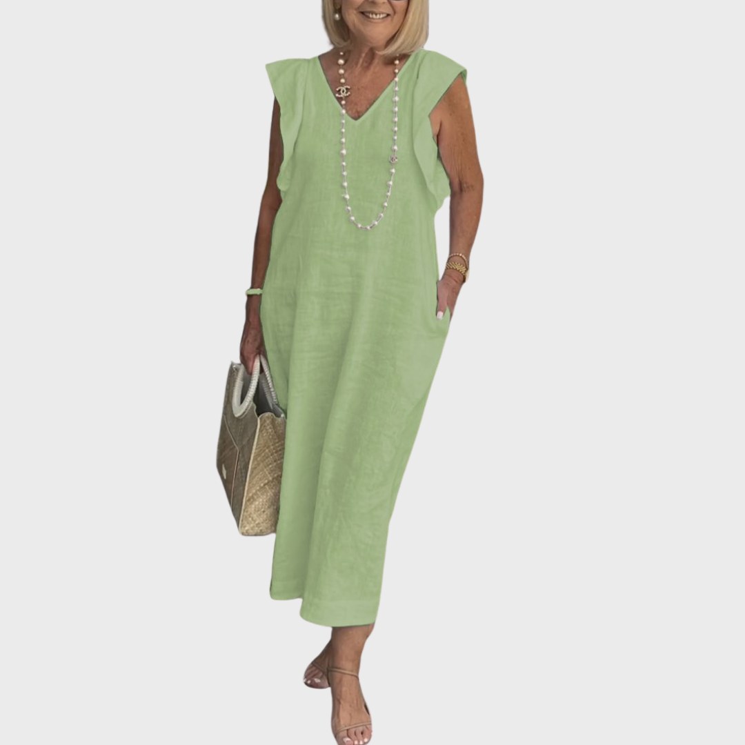 Jasmine | Women's Sleeveless Pocket Maxi Casual Dress