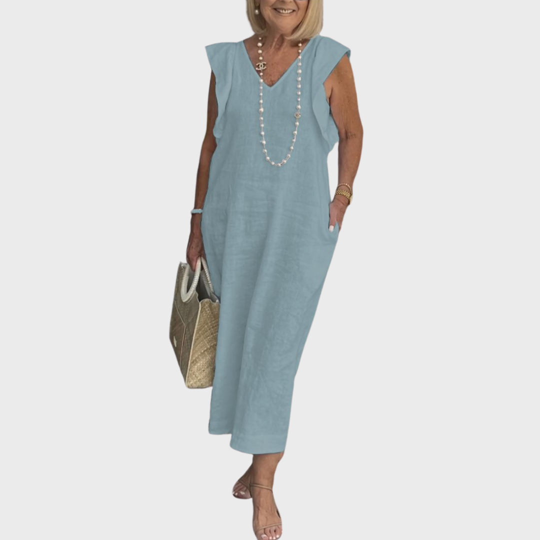 Jasmine | Women's Sleeveless Pocket Maxi Casual Dress