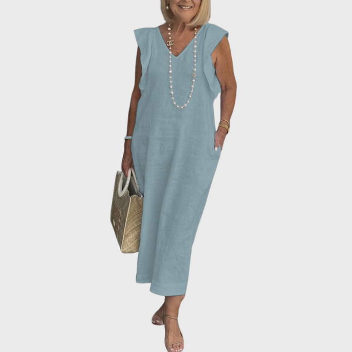 Jasmine | Women's Sleeveless Pocket Maxi Casual Dress