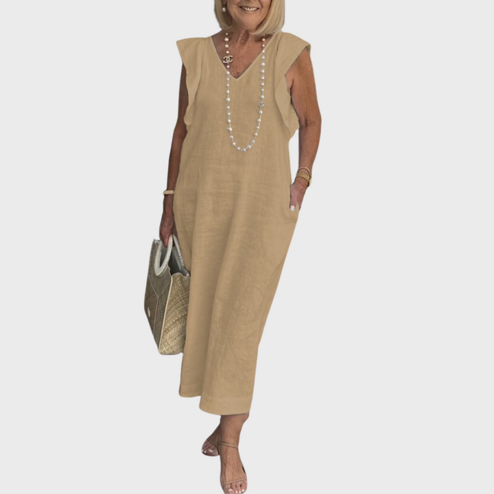 Jasmine | Women's Sleeveless Pocket Maxi Casual Dress
